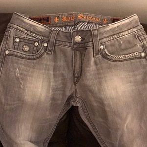 Gray rock revival Jeans